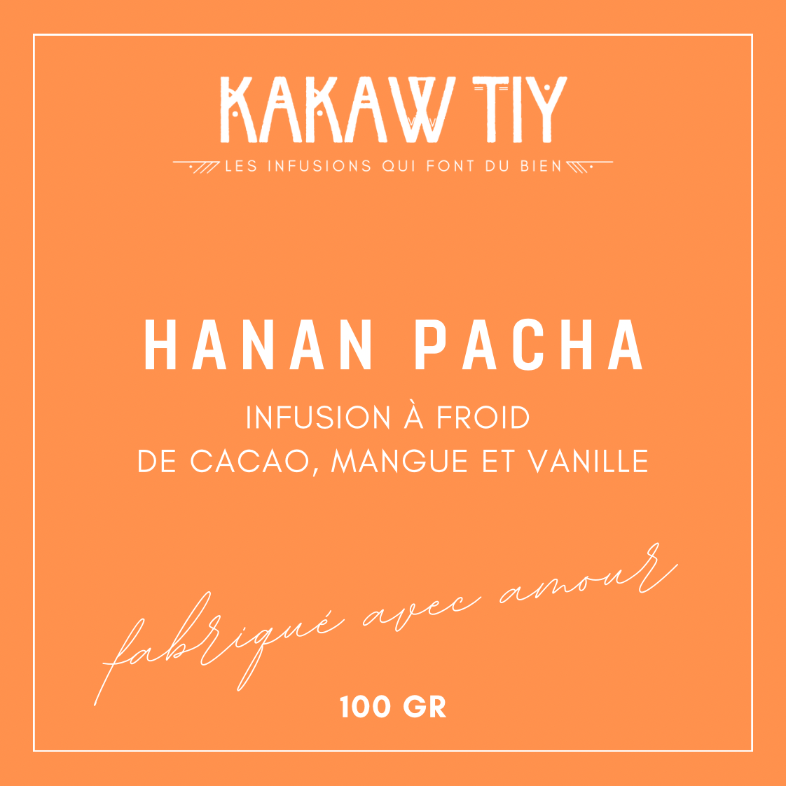 Hanan Pacha: Infusion de cacao à la mangue et à la vanille